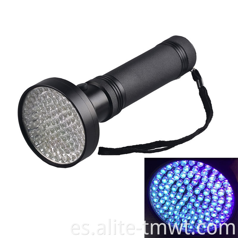 Venta caliente 100 LED UV Linterna UV para detector de gérmenes y caza de escorpiones